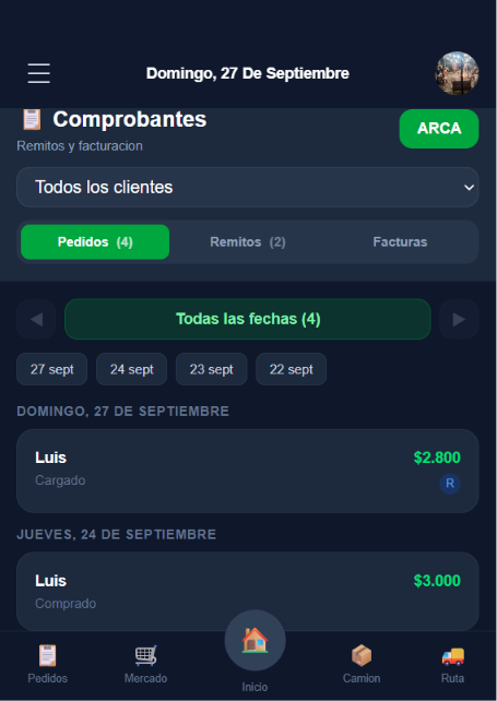 App Distribución pantalla 2