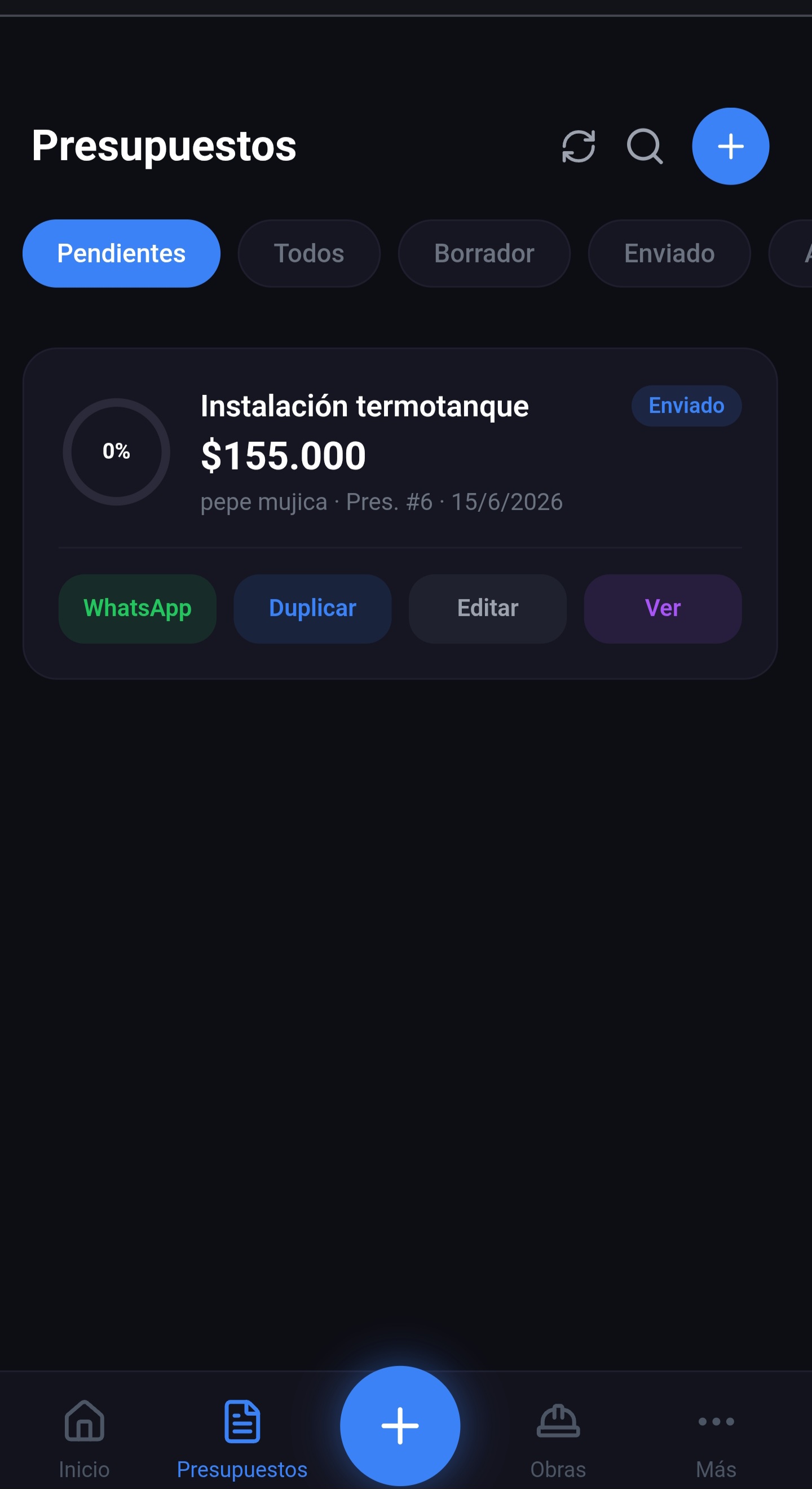 App Presupuesto pantalla 2
